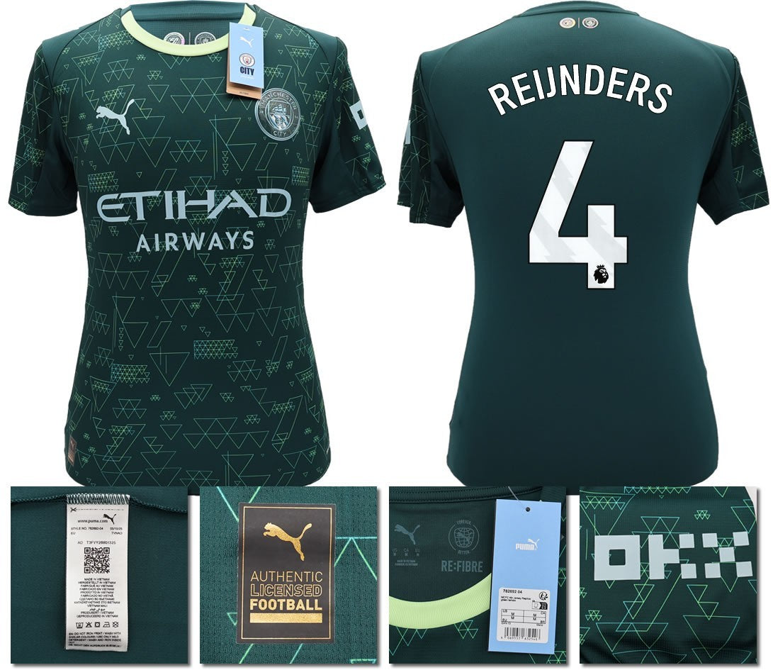 BNWT 2025 2026 MAN CITY PUMA 4TH REIJNDERS 4 FOOTBALL SHIRT
