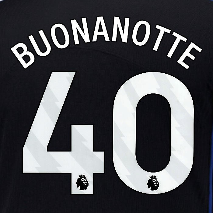 2025 2026 OFFICIAL CHELSEA BUONANOTTE 40 WHITE 3RD PLAYER SIZE NAMESET