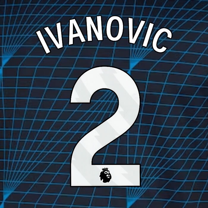 2023 2024 OFFICIAL CHELSEA IVANOVIC 2 WHITE AWAY PLAYER SIZE NAMESET