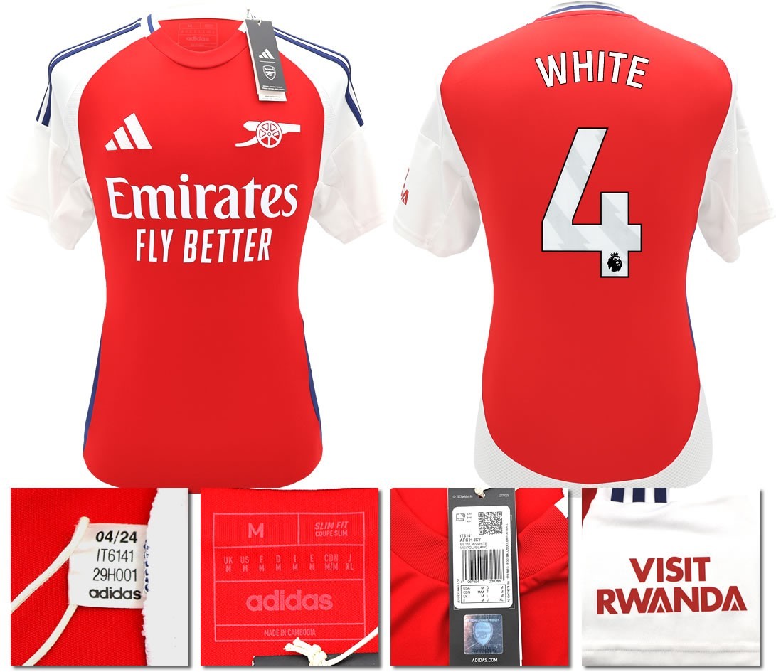 BNWT 2024/2025 ARSENAL F.C. ADIDAS HOME SHIRT WHITE 4