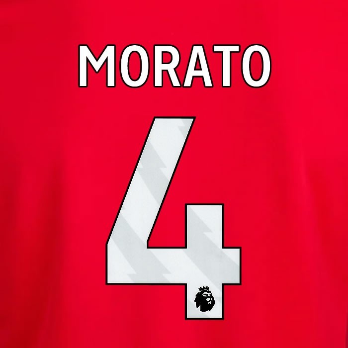 2024 2025 OFFICIAL NOTTINGHAM MORATO 4 WHITE HOME PLAYER SIZE NAMESET