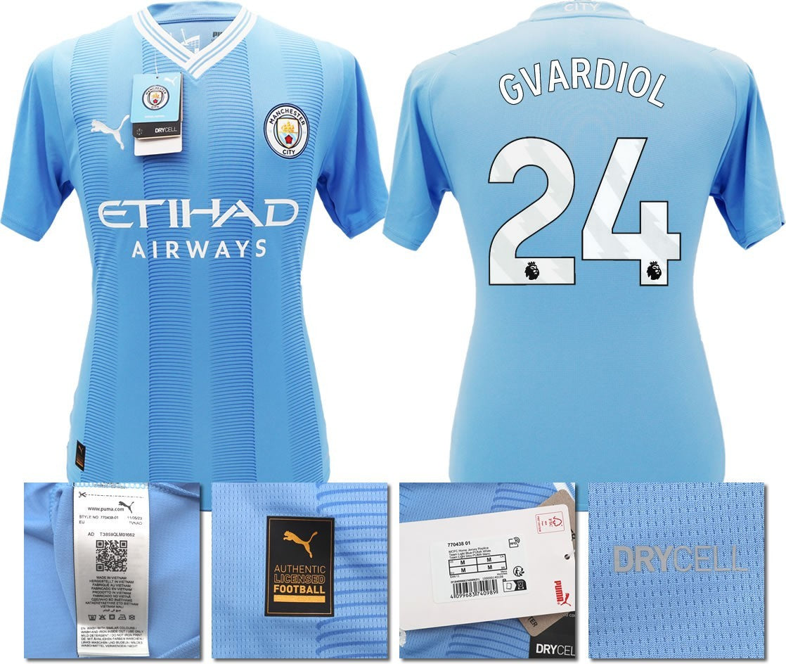 BNWT 2023 2024 MAN CITY PUMA HOME GVARDIOL 24 SHIRT MEN'S LARGE