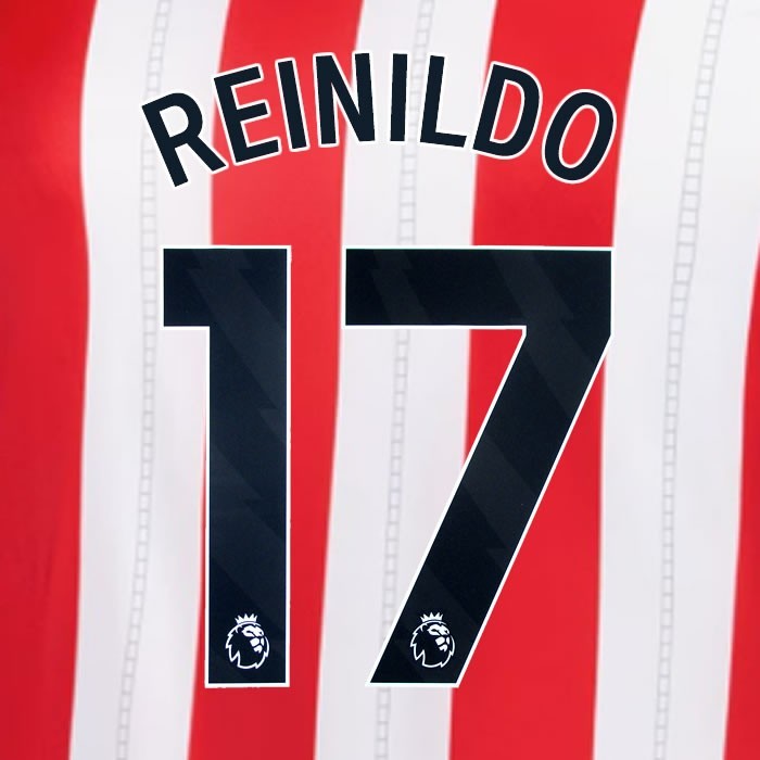 2025 2026 OFFICIAL SUNDERLAND REINILDO 17 BLACK HOME PLAYER SIZE NAME SET