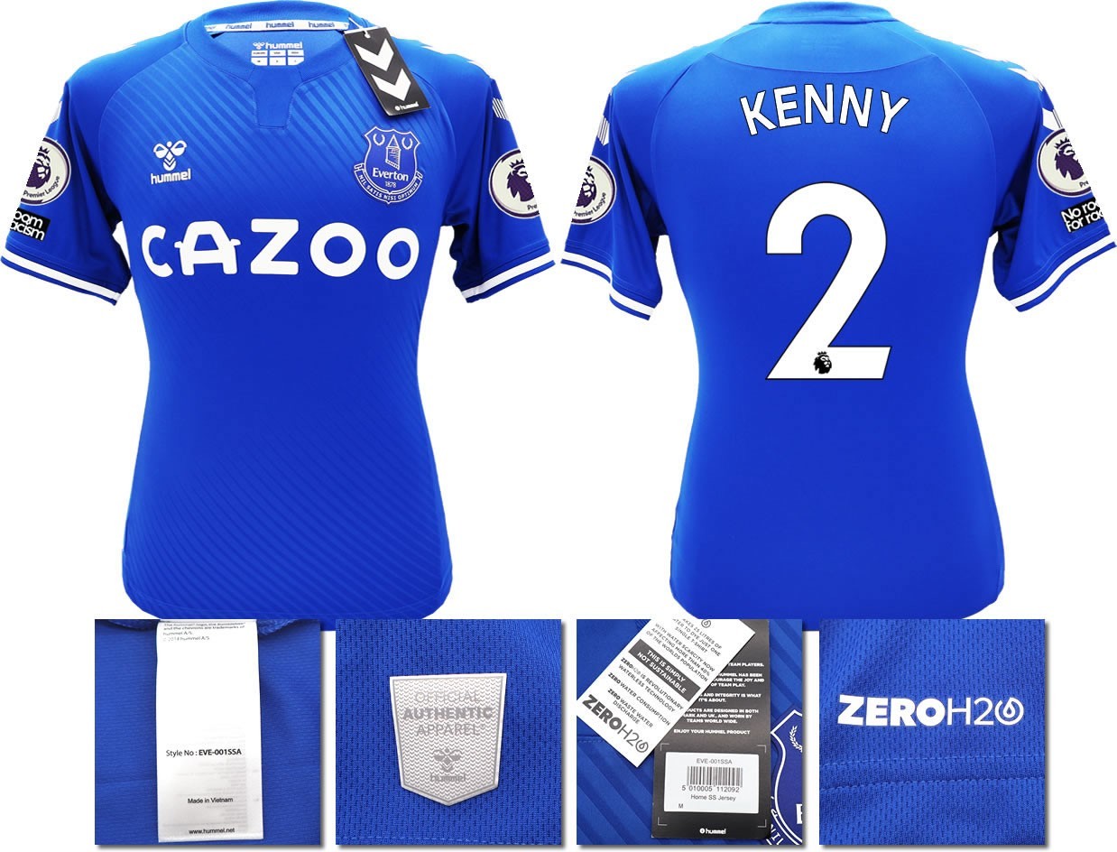 BNWT 2020 2021 HUMMEL EVERTON HOME SHIRT MEN'S KENNY 2 + PATCHES