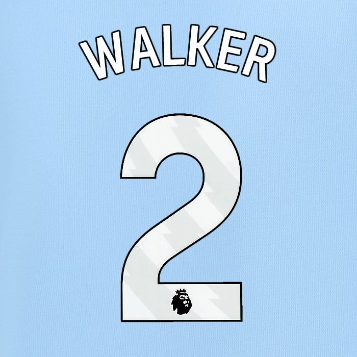 2024 2025 MANCHESTER CITY WALKER 2 WHITE HOME PLAYER SIZE NAME SET