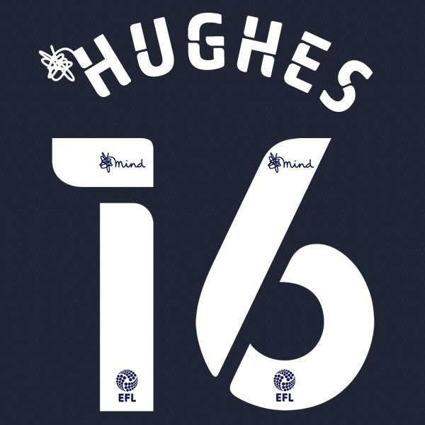 PRESTON 2020 2021 OFFICIAL HUGHES 16 AWAY PLAYER SIZE NAME SET