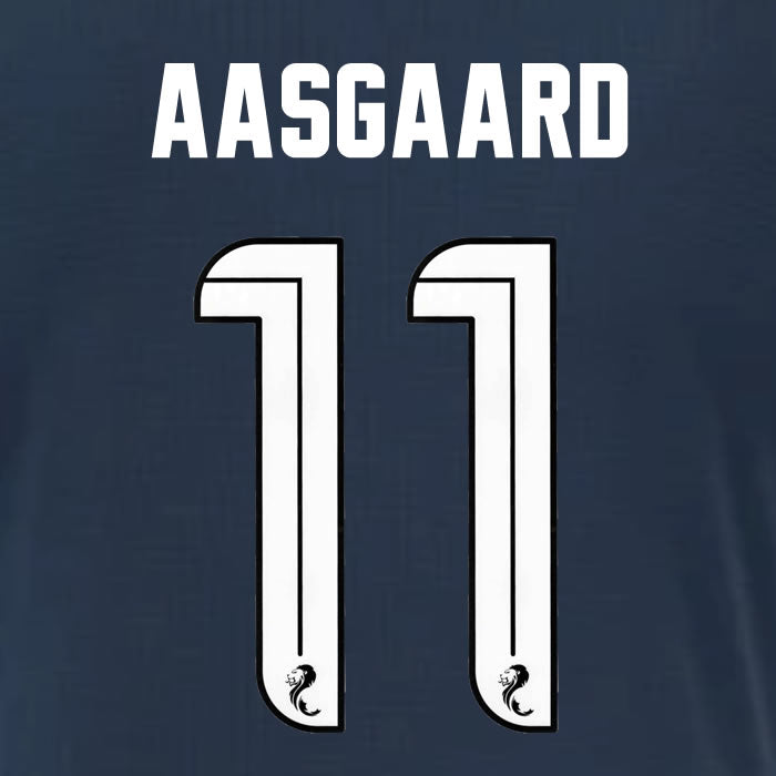 2025 2026 Rangers AASGAARD 11 WHITE 3RD OFFICIAL PLAYER SIZE NAMESET