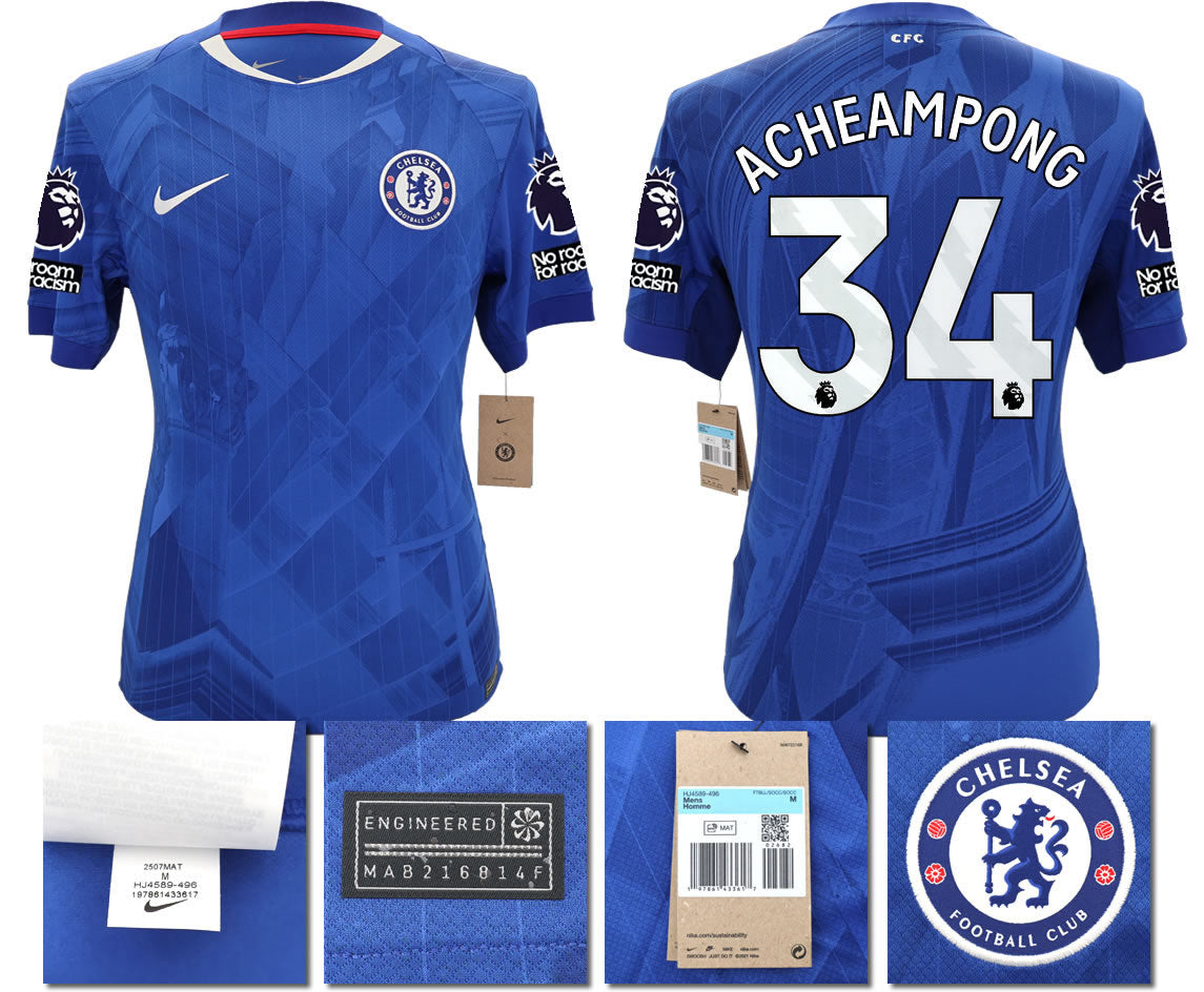 BNWT 2025 2026 CHELSEA NIKE HOME ACHEAMPONG 34 FOOTBALL SHIRT MEN'S