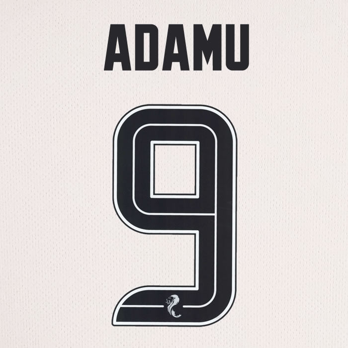 2025 2026 Celtic ADAMU 9 WHITE 3RD OFFICIAL PLAYER SIZE NAMESET
