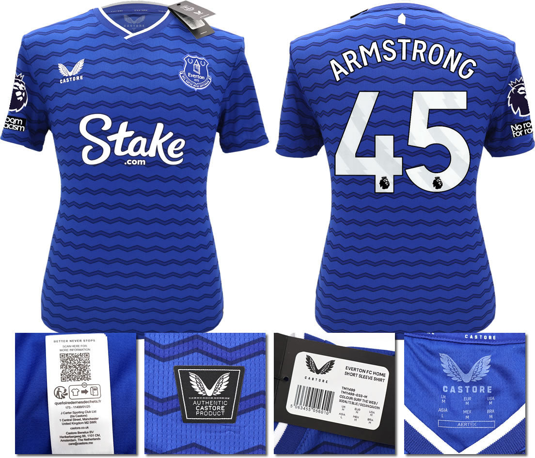 BNWT 2025/26 EVERTON FC HOME SHIRT ARMSTRONG 45