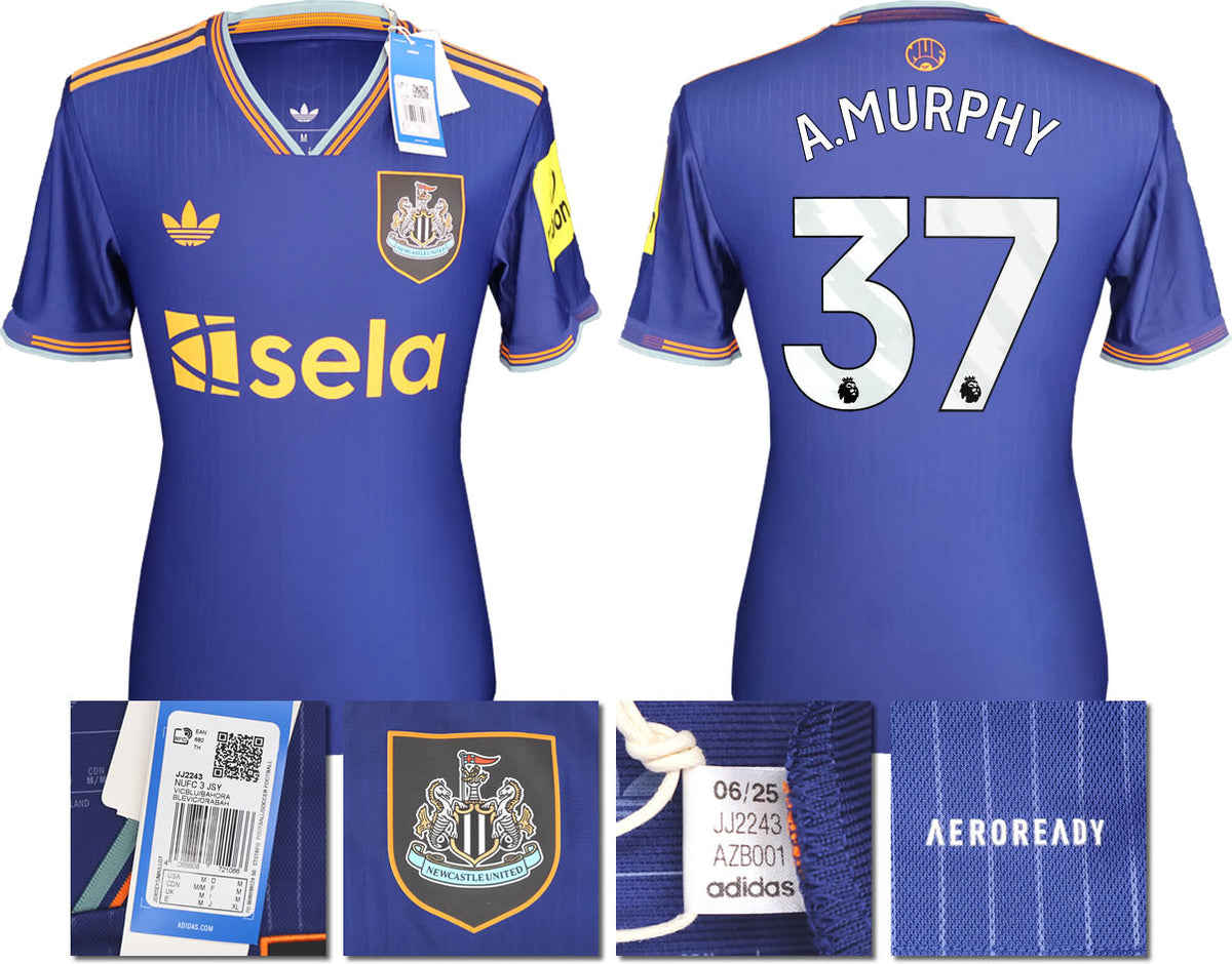 BNWT 2025/2026 Newcastle United FC adidas A. MURPHY 37 3rd Shirt