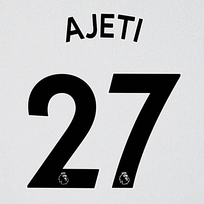 2019 2020 WEST HAM AJETI 27 WHITE AWAY OFFICIAL PLAYER SIZE NAME SET