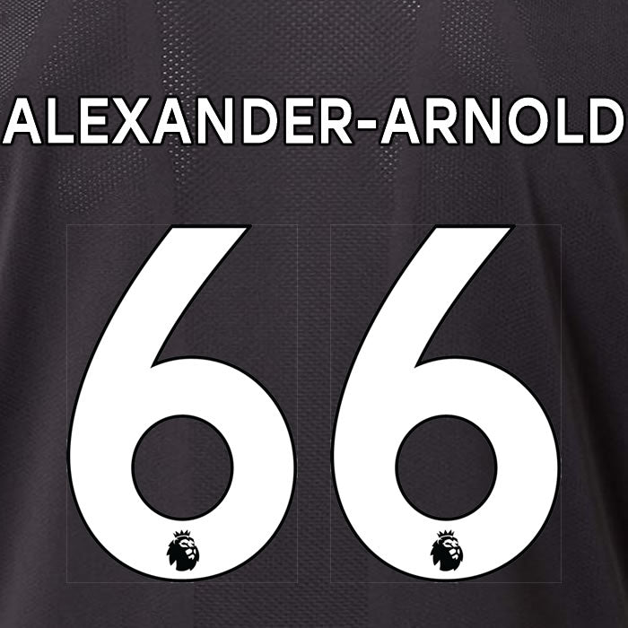 2019 2020 LIVERPOOL ALEXANDER-ARNOLD 66 WHITE AWAY OFFICIAL PLAYER SIZE NAME SET