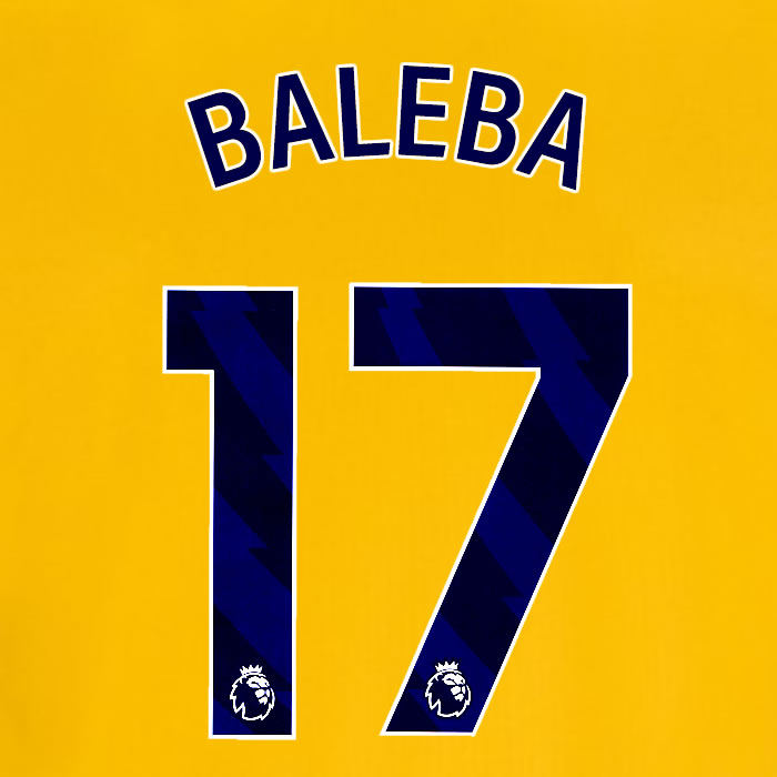 2025 2026 OFFICIAL BRIGHTON HOVE ALBION BALEBA 17 3RD PLAYER SIZE NAME SET