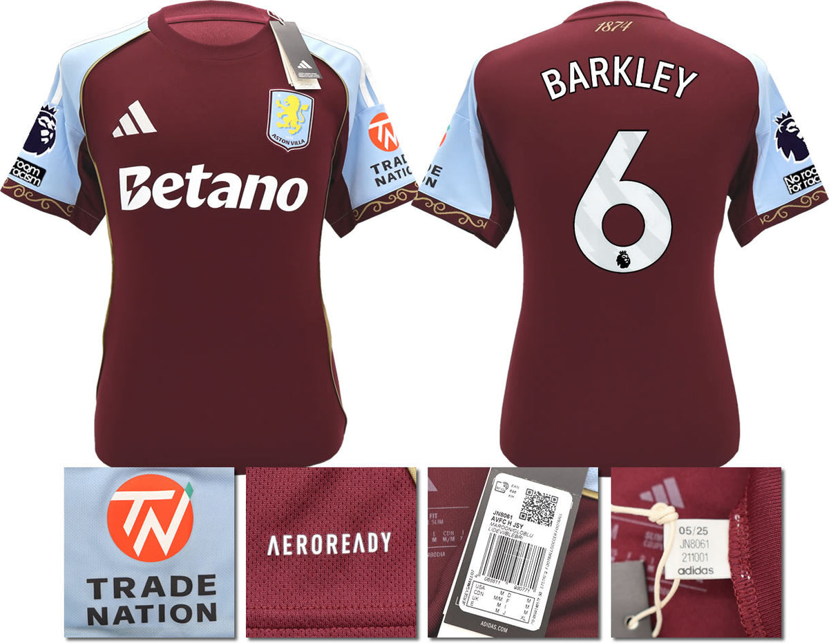 BNWT 2025/26 ASTON VILLA FC HOME SHIRT BARKLEY 6