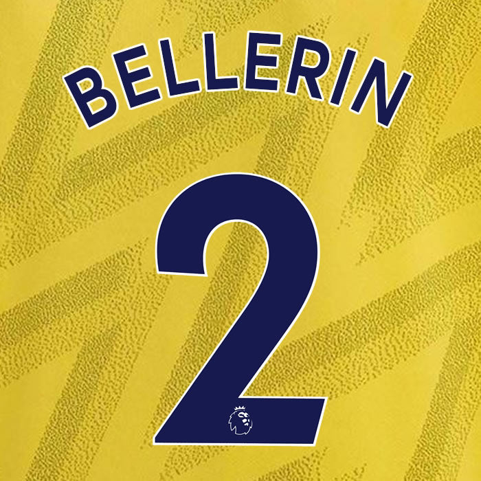 2019 2020 ARSENAL BELLERIN 2 WHITE AWAY OFFICIAL PLAYER SIZE NAME SET