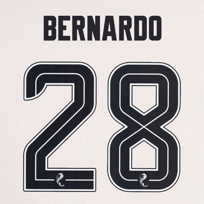 2025 2026 Celtic BERNARDO 28 WHITE 3RD OFFICIAL PLAYER SIZE NAMESET