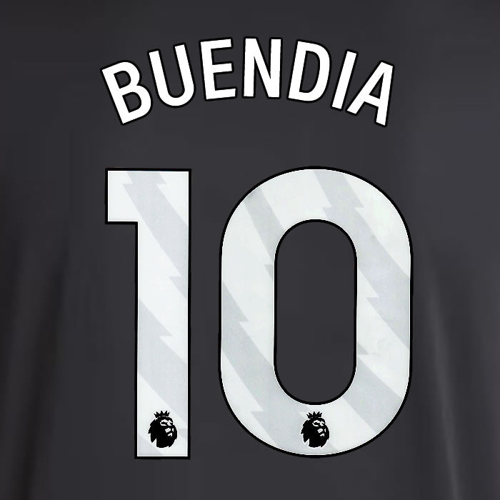 2025 2026 ASTON VILLA BUENDIA 10 OFFICIAL WHITE AWAY PLAYER SIZE NAMESET
