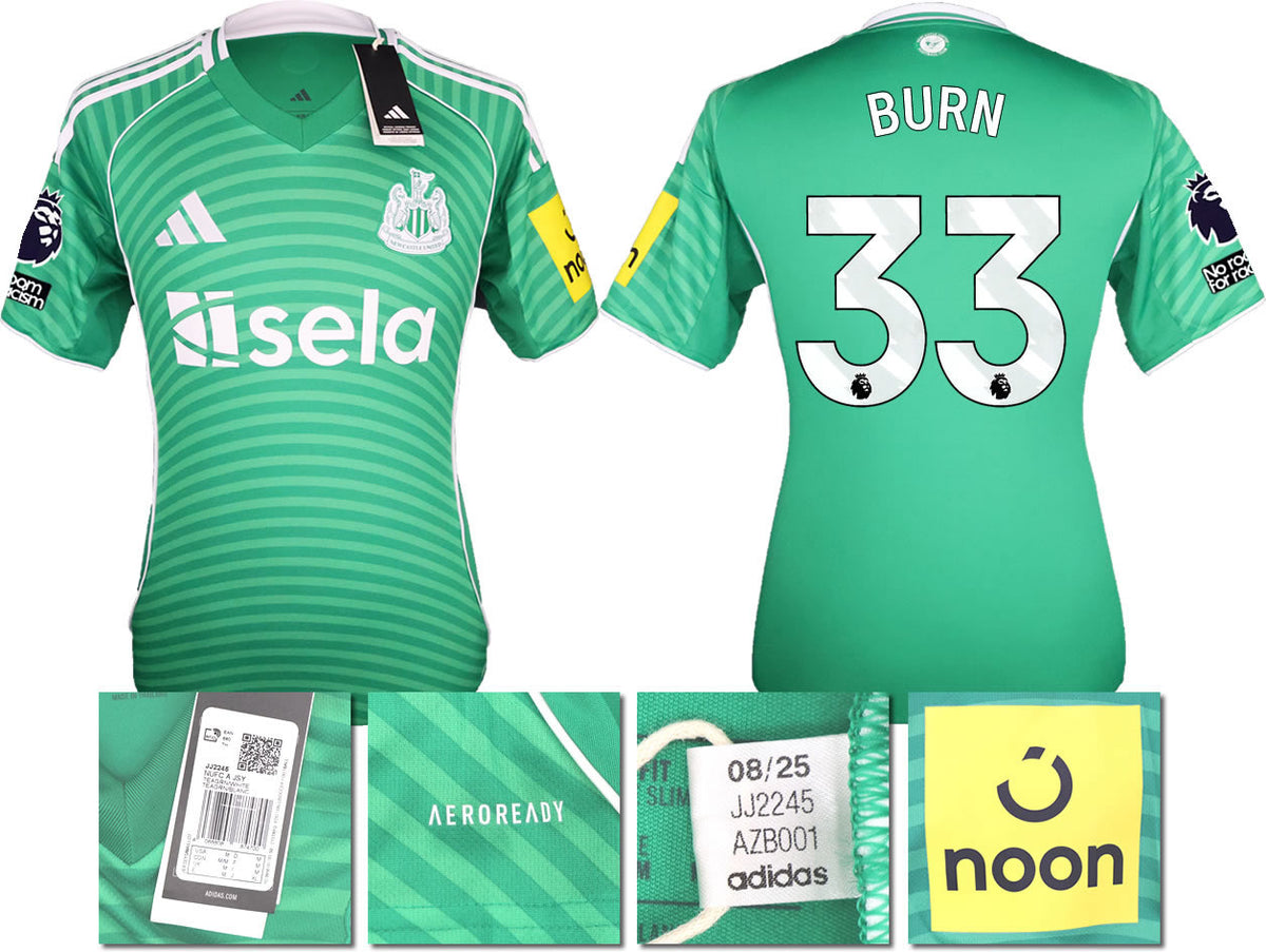 BNWT 2025 2026 NEWCASTLE UNITED AWAY SHIRT BURN 33 MEN'S