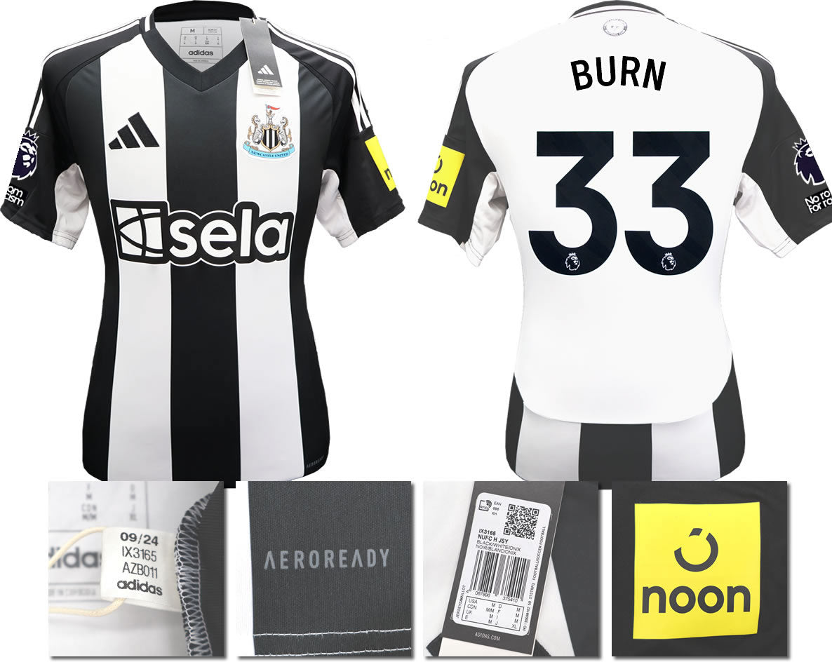 BNWT 2024 2025 NEWCASTLE UNITED HOME SHIRT BURN 33 MEN'S