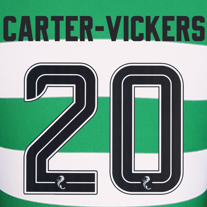 2024 2025 Celtic CARTER-VICKERS 20 WHITE HOME OFFICIAL PLAYER SIZE NAMESET