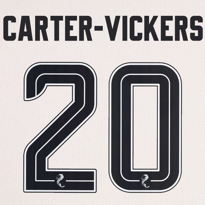 2025 2026 Celtic CARTER-VICKERS 20 WHITE 3RD OFFICIAL PLAYER SIZE NAMESET