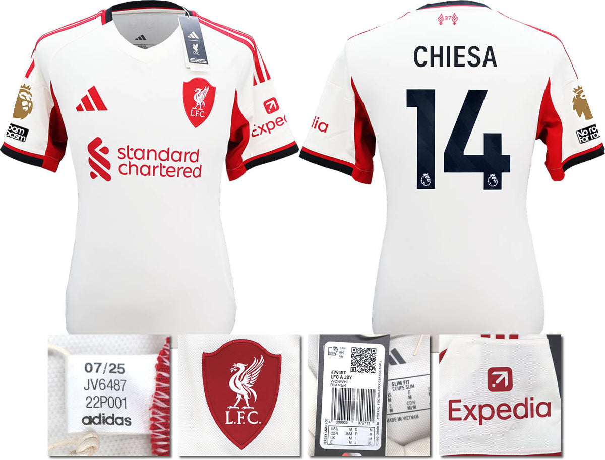 BNWT 2025 2026 LIVERPOOL AWAY SHIRT CHIESA 14 MEN'S