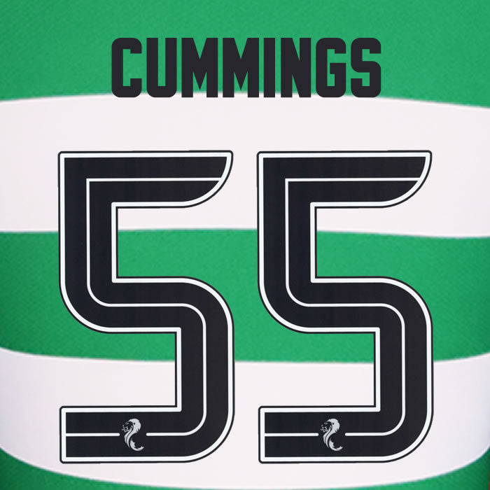 2024 2025 Celtic CUMMINGS 55 WHITE HOME OFFICIAL PLAYER SIZE NAMESET