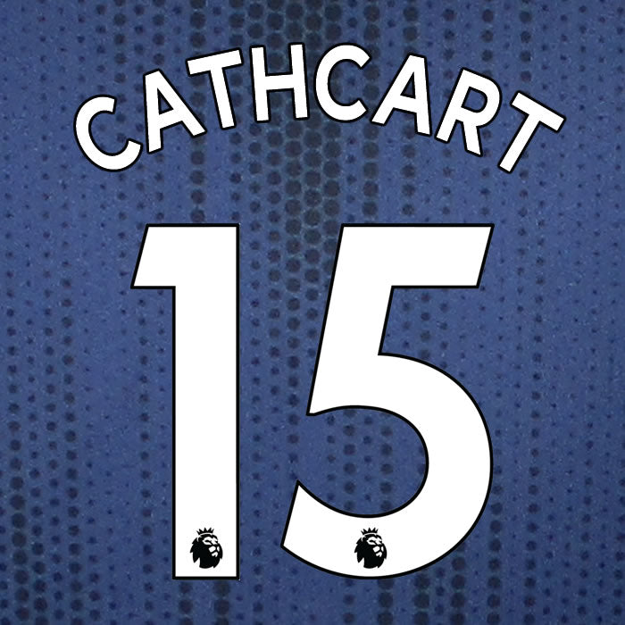 2019 2020 WATFORD CATHCART 15 WHITE AWAY OFFICIAL PLAYER SIZE NAME SET