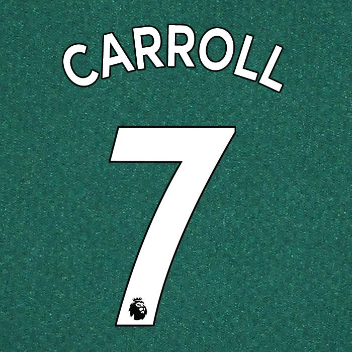 2019 2020 NEWCASTLE UNITED CARROLL 7 WHITE AWAY OFFICIAL PLAYER SIZE NAME SET