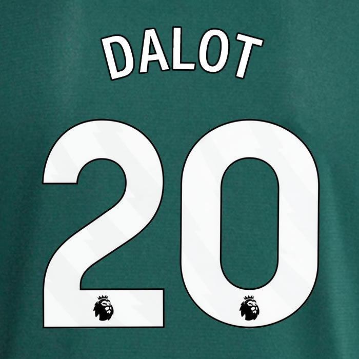2023 2024 OFFICIAL MANCHESTER UNITED DALOT 20 AWAY PLAYER SIZE NAME SET