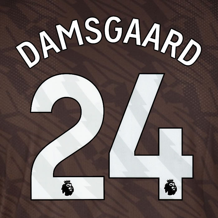 2025 2026 BRENTFORD DAMSGAARD 24 WHITE AWAY PLAYER SIZE NAME SET