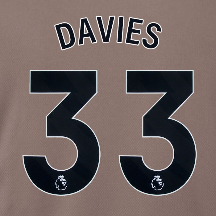 2023 2024 OFFICIAL TOTTENHAM HOTSPUR DAVIES 33 3RD PLAYER SIZE NAME SET