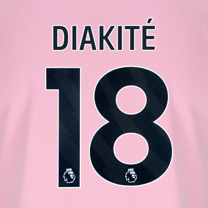 2025 2026 BOURNEMOUTH DIAKITE 18 BLACK 3RD PLAYER SIZE NAME SET