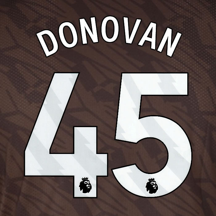 2025 2026 BRENTFORD DONOVAN 45 WHITE AWAY PLAYER SIZE NAME SET