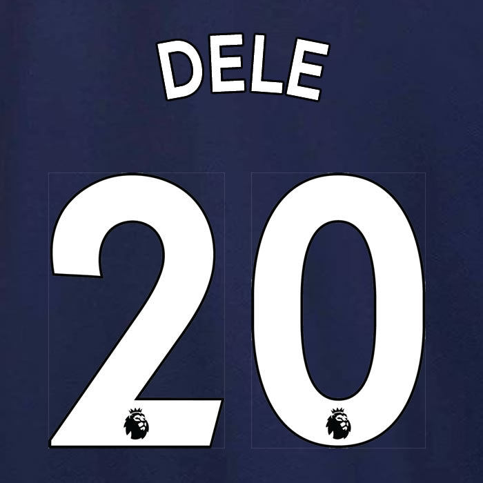 2019 2020 TOTTENHAM HOTSPUR DELE 20 WHITE AWAY OFFICIAL PLAYER SIZE NAME SET