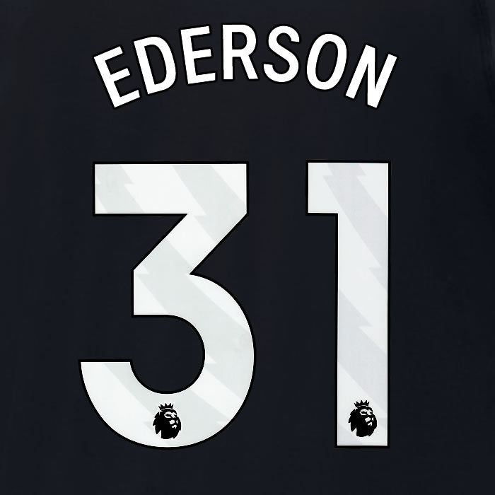 2023 2024 OFFICIAL MANCHESTER CITY EDERSON M. 31 3RD PLAYER SIZE NAME SET