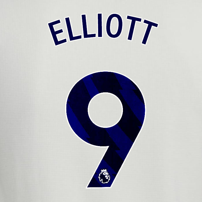 2025 2026 ASTON VILLA ELLIOTT 9 OFFICIAL BLUE 3RD PLAYER SIZE NAMESET