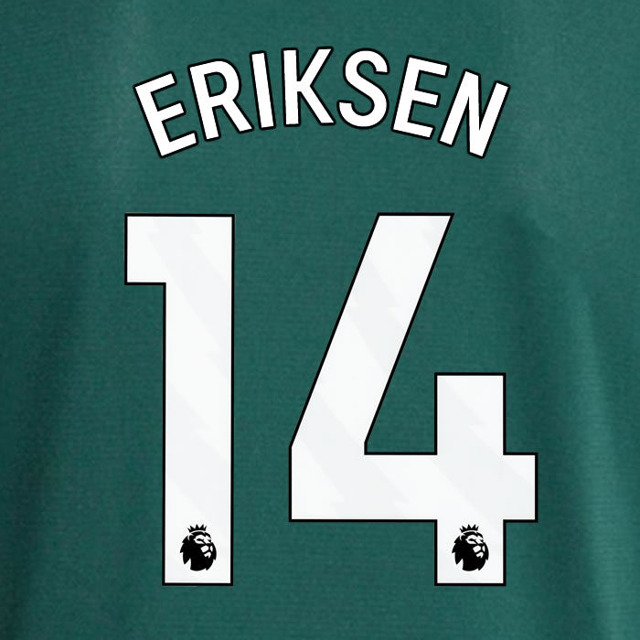 2023 2024 OFFICIAL MANCHESTER UNITED ERIKSEN 14 AWAY PLAYER SIZE NAME SET