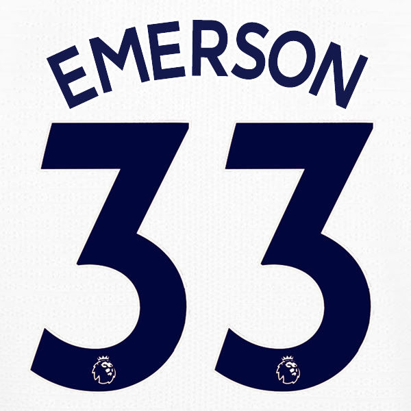 2019 2020 CHELSEA EMERSON 33 WHITE AWAY OFFICIAL PLAYER SIZE NAME SET