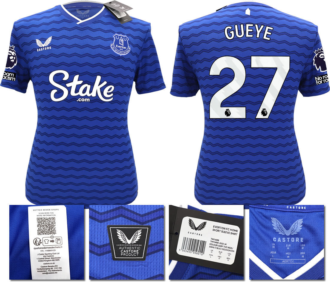 BNWT 2025/26 EVERTON FC HOME SHIRT GUEYE 27