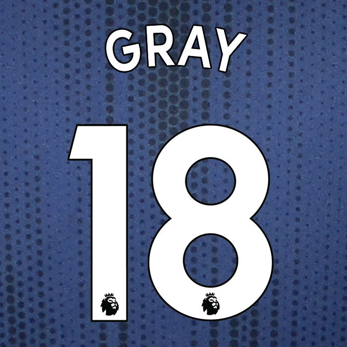 2019 2020 WATFORD GRAY 18 WHITE AWAY OFFICIAL PLAYER SIZE NAME SET
