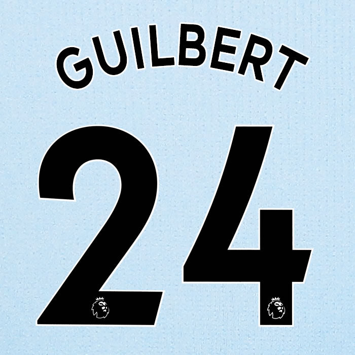 2019 2020 ASTON VILLA GUILBERT 24 WHITE AWAY OFFICIAL PLAYER SIZE NAME SET