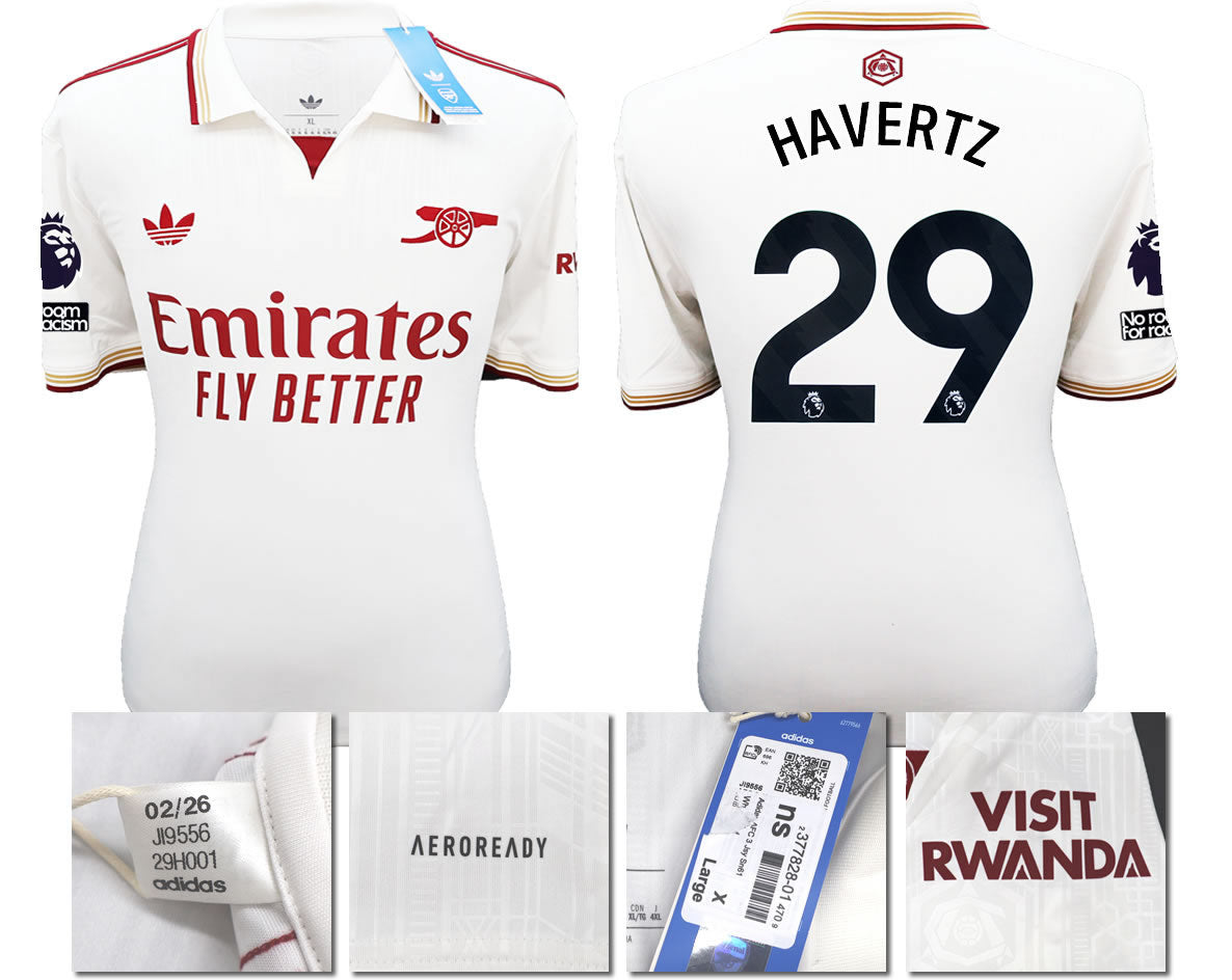 BNWT 2025/2026 ARSENAL F.C. ADIDAS 3RD SHIRT HAVERTZ 29