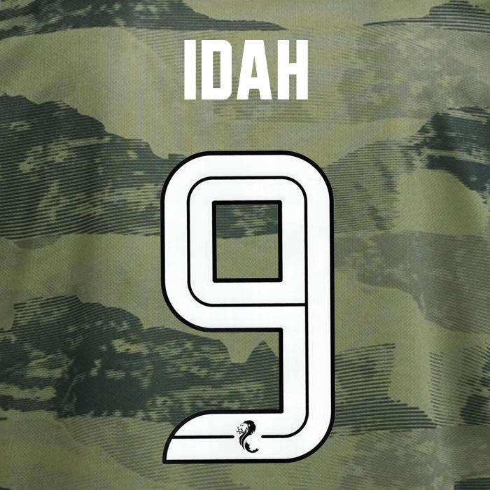 2024 2025 Celtic IDAH 9 WHITE 3RD OFFICIAL PLAYER SIZE NAMESET