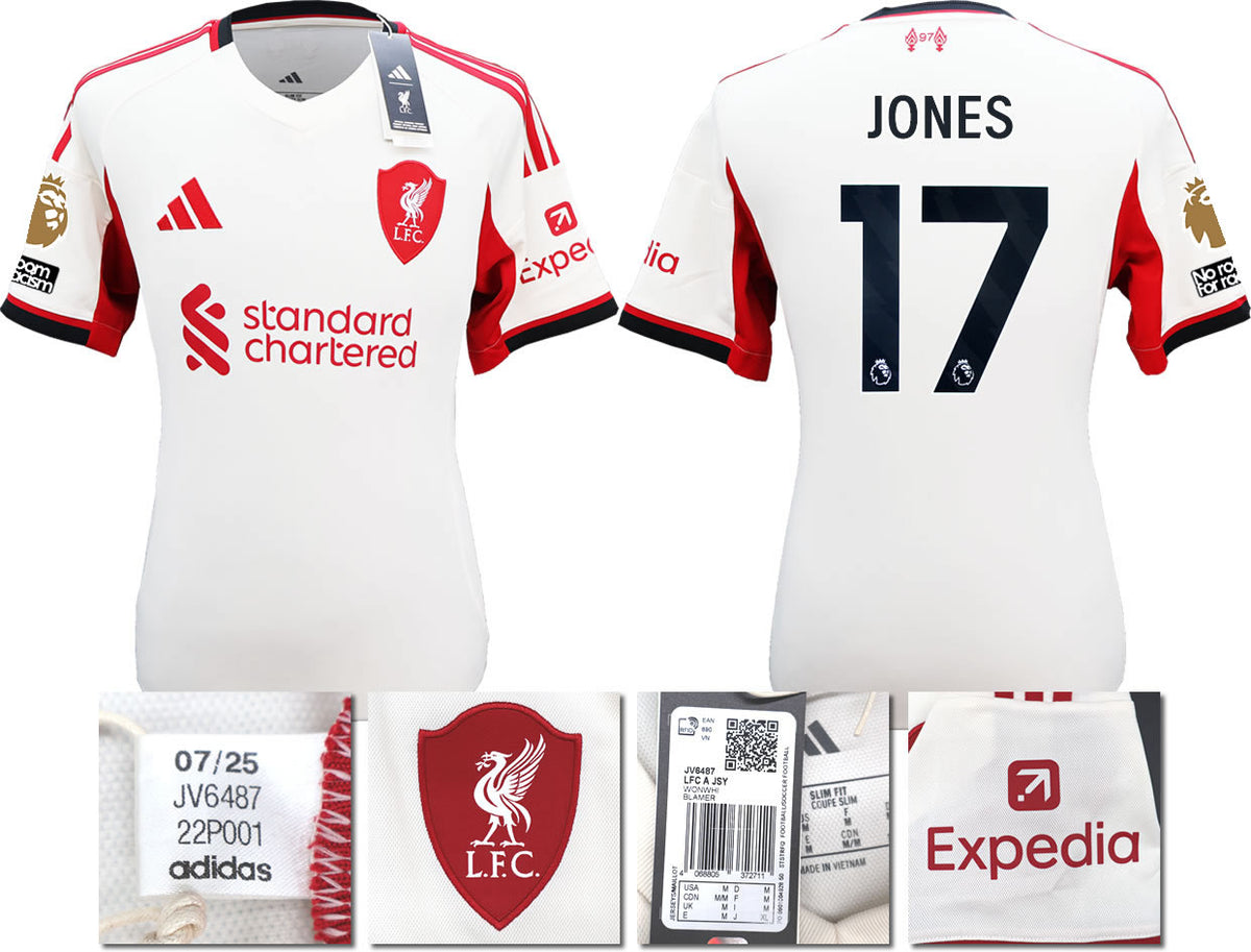 BNWT 2025 2026 LIVERPOOL AWAY SHIRT JONES 17 MEN'S