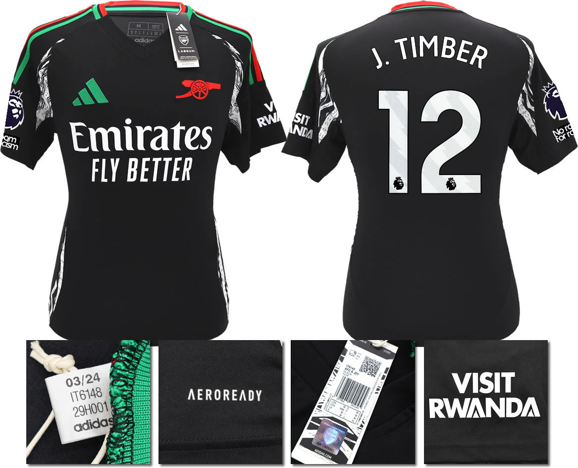 BNWT 2024/2025 ARSENAL F.C. ADIDAS AWAY SHIRT J. TIMBER 12