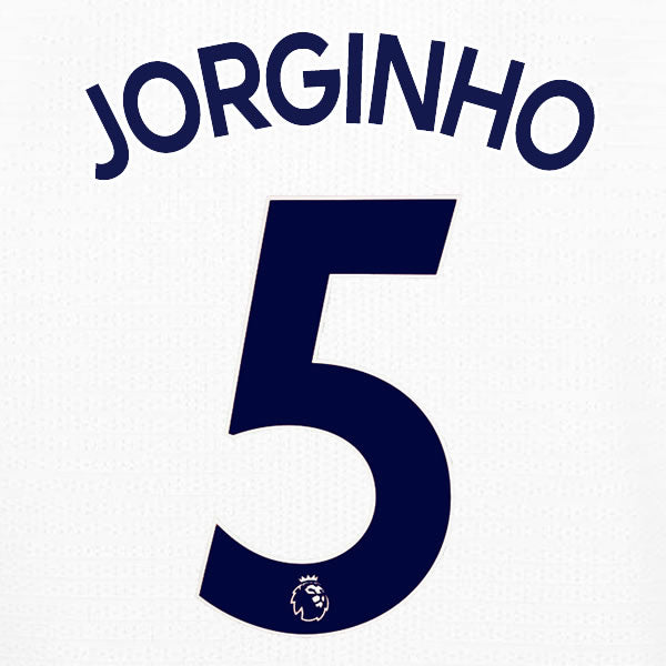2019 2020 CHELSEA JORGINHO 5 WHITE AWAY OFFICIAL PLAYER SIZE NAME SET