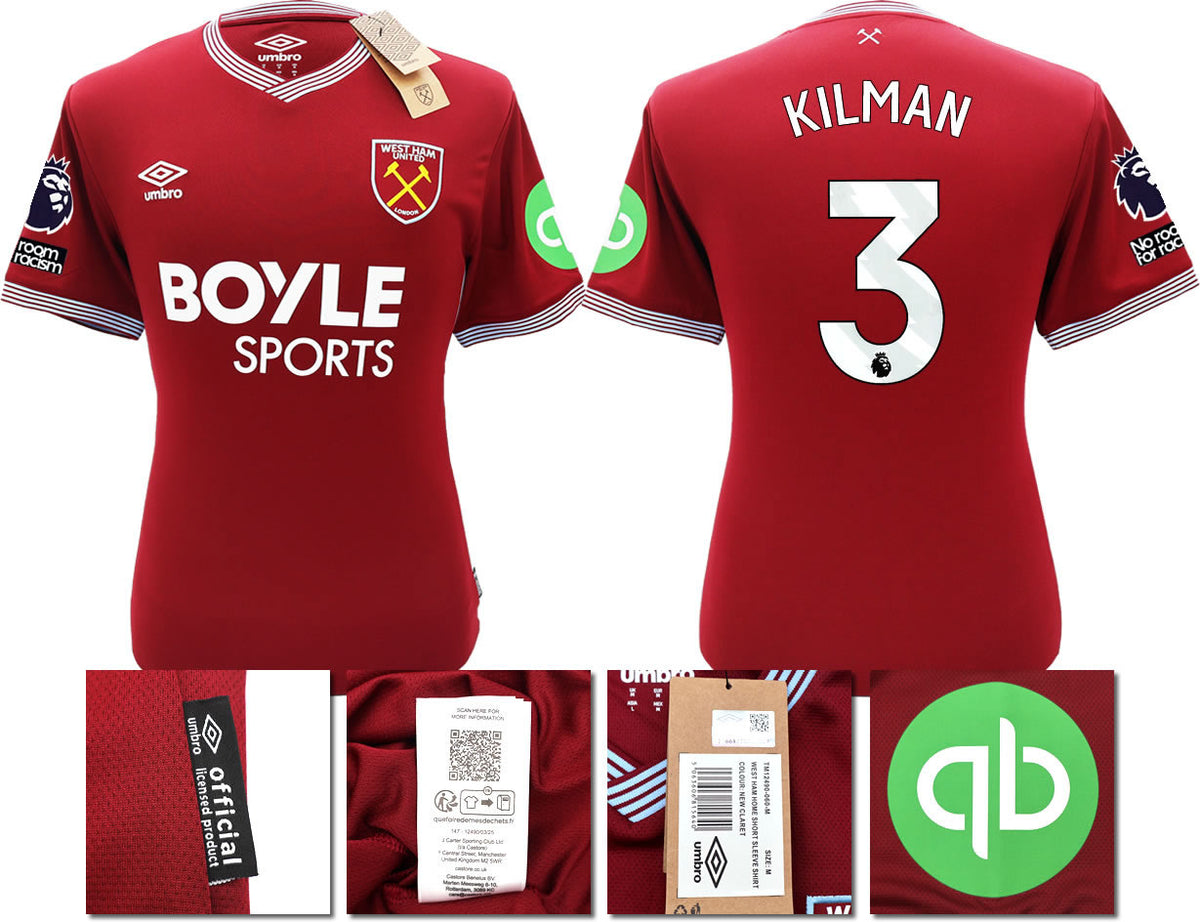 BNWT 2025 2026 WEST HAM HOME SHIRT KILMAN 3 MEN'S