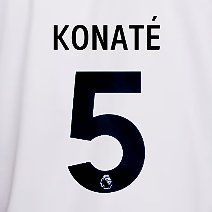 2023 2024 OFFICIAL LIVERPOOL KONATÉ 5 AWAY PLAYER SIZE NAME SET